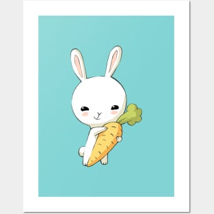 Bunny Carrot 2 Posters and Art